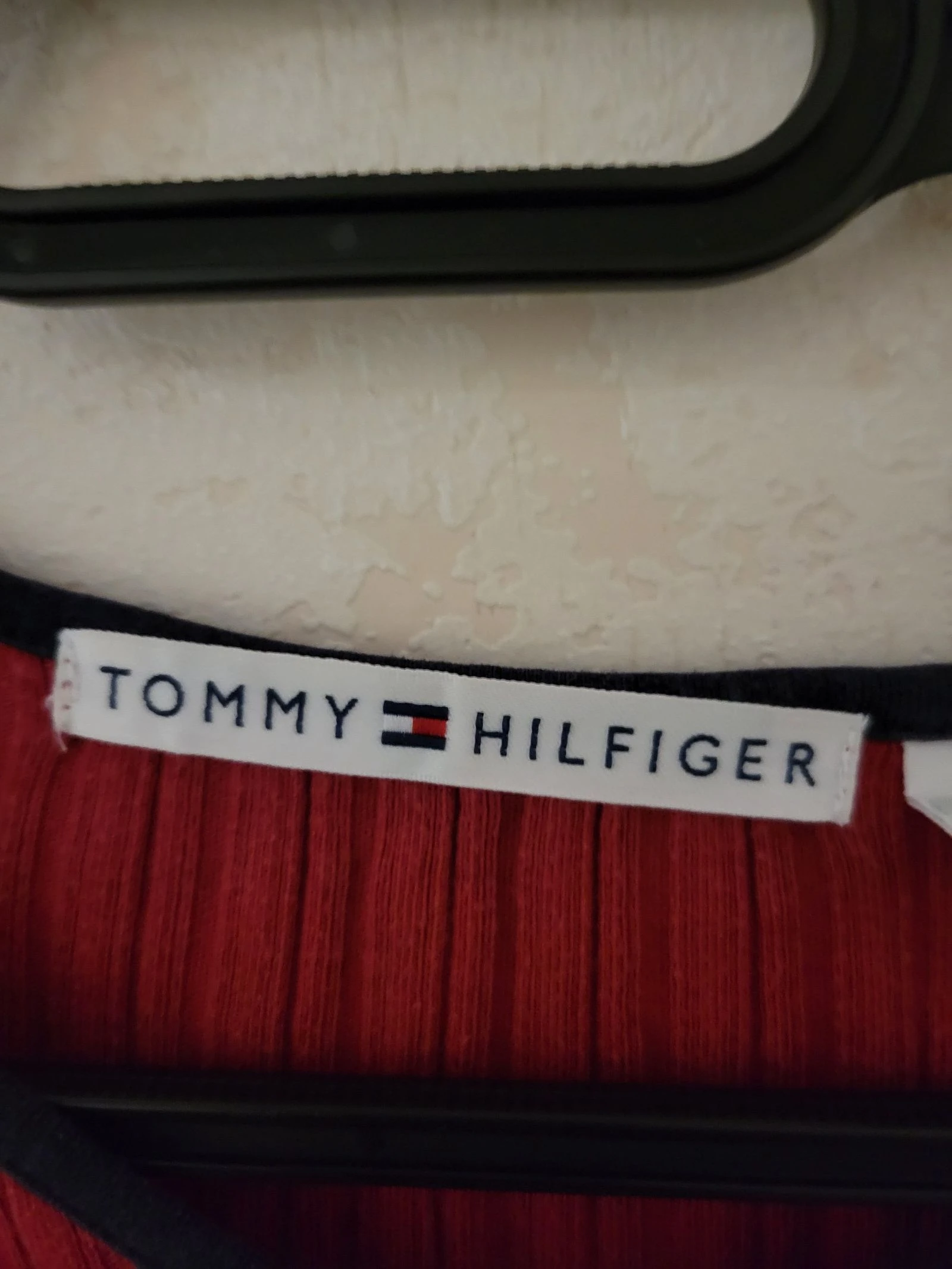 Blusa Tommy Hilfiger Vermelha – Malha Canelada – Tamanho S-M-L – photo 5